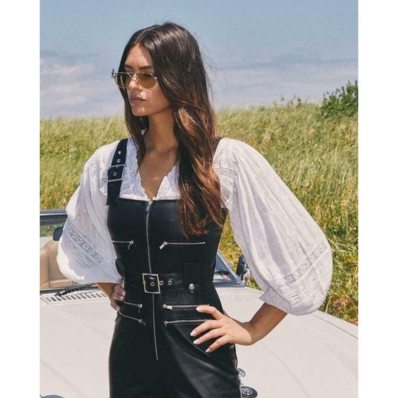 WeWoreWhat Moto Vegan Leather Jumpsuit Sizes XS NWT - Picture 7 of 15